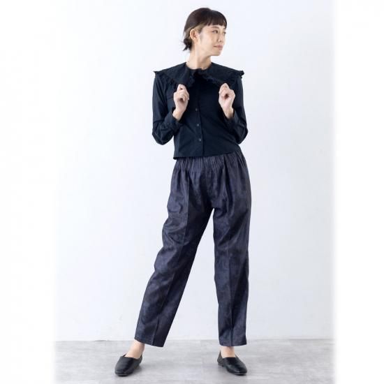 デニム テーパード パンツ プリントタイプ