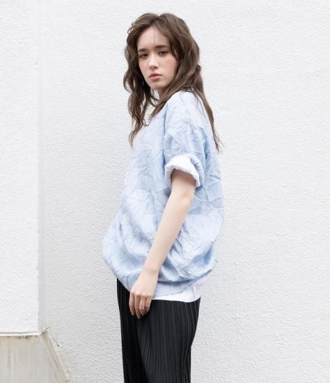 クラッシュプリーツTシャツ