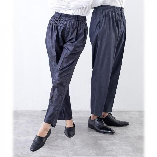 デニム テーパード パンツ プリントタイプ