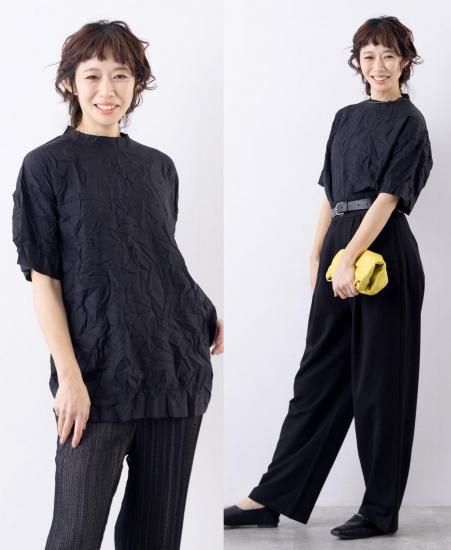 クラッシュプリーツTシャツ