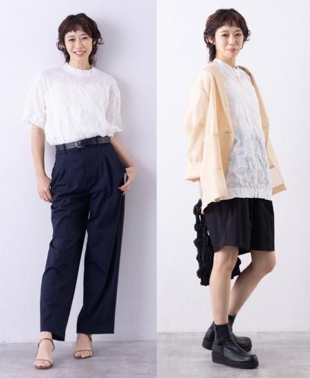 クラッシュプリーツTシャツ