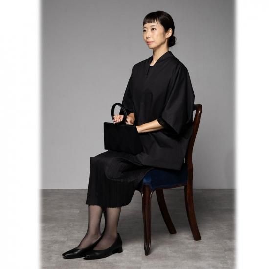 深黒 BOXプリーツ羽織ジャケット